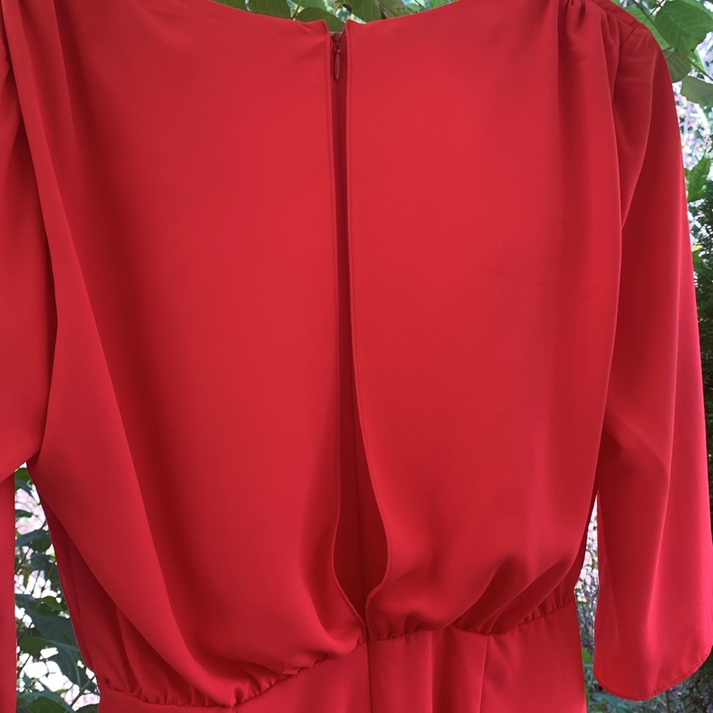 Amanda Uprichard Demetra Dress in Crimson - Picture 9 of 12